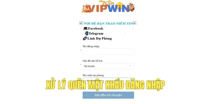 Nhấn nút “Quên” và làm đúng hướng dẫn lấy mật khẩu